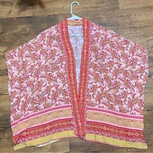 Maurice’s Red Pink & Yellow Kimono- Women’s Large